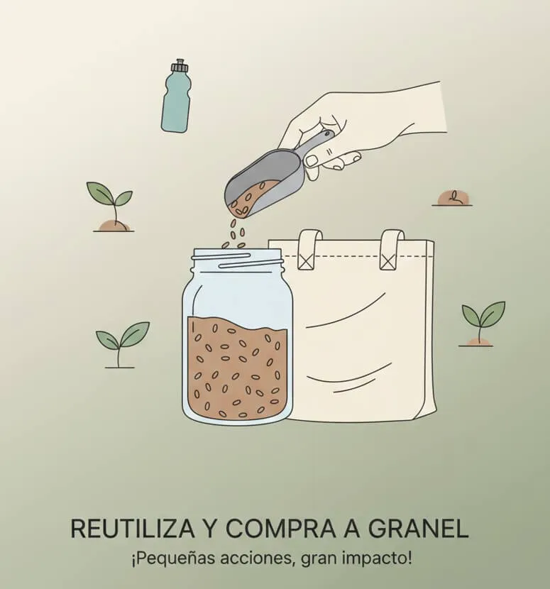 reutiliza y compra a granel